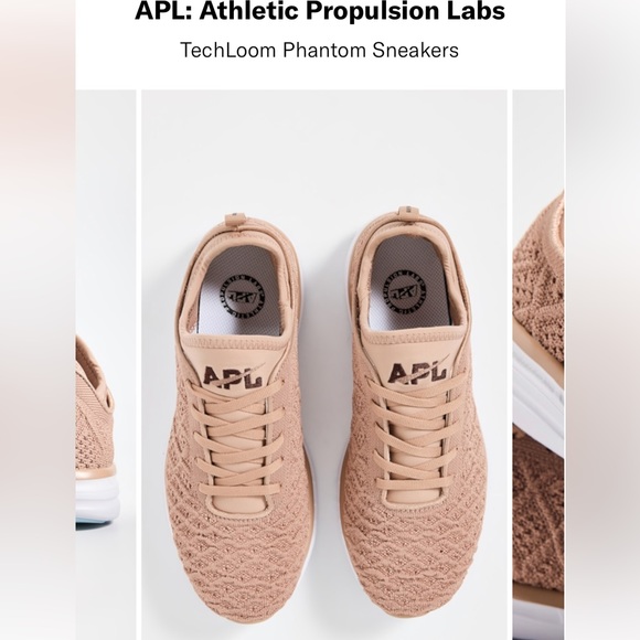 APL Lululemon Sneaker Shoe Athletic Peach Pink Glitter Metallic Knit 38 7.5 Gym - Picture 8 of 11